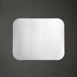 Waxed Lids for Medium Foil Containers | Takeaway Container Covers | Disposable Food Packaging | Fiesta DA087