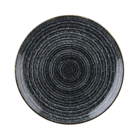 Coupe Plate | Churchill Studio Prints Homespun Charcoal Black | 217mm | Churchill DA262