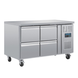 Commercial Gastronorm Counter Fridge | Four Drawer Refrigerator | 440L Capacity | Polar U-Series DA547