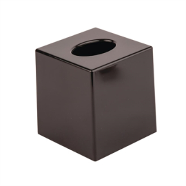 Tissue Holder | Black Cube Tissue Dispenser | Table Napkin Organizer | DM Products DA603