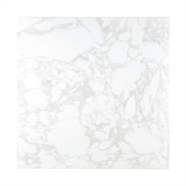 Square Marble Table Top | White Table Surface | 600mm Width | Bolero DC301