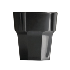 Polycarbonate Rocks Tumbler | Black Plastic Tumbler | 256ml Capacity | BBP DC413