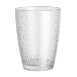Polycarbonate Tumbler | Pebbled Clear Glass | 275ml Capacity | Kristallon DC928