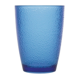Polycarbonate Tumbler | Pebbled Blue Glass | 275ml Capacity | Kristallon DC929
