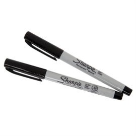 Permanent Marker | Ultra Fine Tip | Black 2 Pack | Sharpie DE707