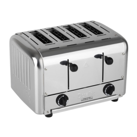 Commercial 4 Slice Toaster | Pop Up Toaster | Stainless Steel | Dualit Caterers 49900 DK840