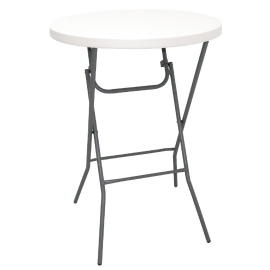 Folding Table | White Plastic Table | 600mm (2ft) Round | Borrello 2FT-DIA
