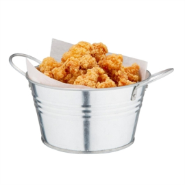 Mini Metal Food Bucket | Shallow Serving Bucket | 150mm | Olympia DM214