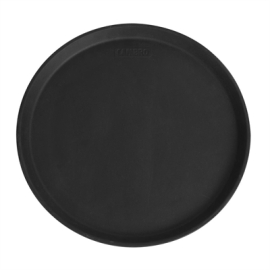 Round Non-Slip Tray | Fibreglass Serving Tray | 355mm Black | Cambro Camtread DM781