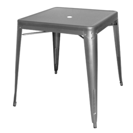 Steel Bistro Table | Outdoor Restaurant Table | 660mm Gun Metal Grey | Bolero DM904