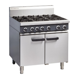 Commercial 6 Burner Oven Range | Gas Cooker | Restaurant Stove | Blue Seal Cobra CR9D