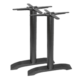 Cast Iron Twin Leg Table Base | Restaurant Table Base | Durable Black Finish | Bolero DN642