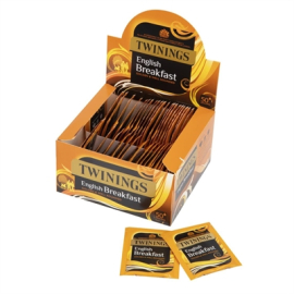 Traditional English Tea Envelopes | Premium Black Tea Bags | Individually Wrapped | Twinings DN810