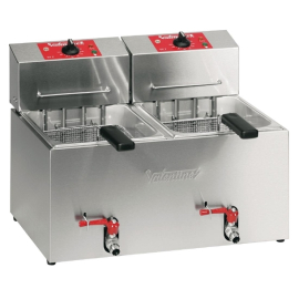 Commercial Twin Tank Countertop Electric Fryer | Deep Fat Fryer | 2x7L Capacity | Valentine TF77