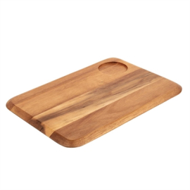 Wooden Presentation Board | Rounded Acacia Serving Platter | Food Display | DP156