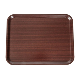 Laminate Canteen Tray | Food Service Tray | Mahogany 430mm | Cambro DP210