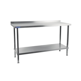 Commercial Stainless Steel Wall Table | Kitchen Prep Table | With Upstand 1200mm | Holmes DR022