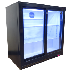 Commercial Bottle Cooler | 2 Door Sliding Fridge | LED Lighting | King KG250SL.HD