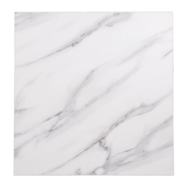 Square Table Top Marble Effect | Pre-Drilled Restaurant Table | 600mm | Bolero DT444