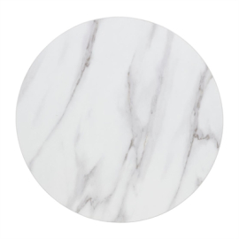 Round Table Top | Pre-drilled Marble Effect Tabletop | 600mm Diameter | Bolero DT445