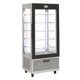 Commercial Roller Grill Display Fridge | Refrigerated Display Cabinet | Fixed Shelves | Stainless Steel Construction