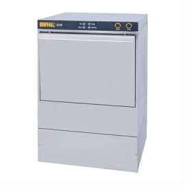 Commercial Dishwasher with Drain Pump | 500mm Restaurant Dishwasher | Energy Efficient | Buffalo D50