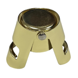 Commercial Champagne Stopper | Gold Bottle Sealer | Leak-Proof Design | Beaumont 3886