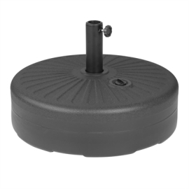 Commercial Parasol Base | Black Plastic Umbrella Stand | 40L Capacity | Bolero DZ884