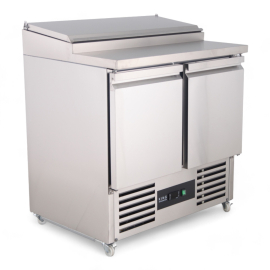 Commercial Refrigerated Prep Counter | 2 Door Undercounter Fridge | Stainless Steel | King KSC200.HD