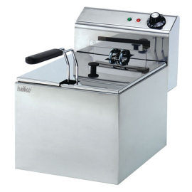 Commercial Electric Fryer | 6 Litre Countertop Deep Fat Fryer | Single Tank | Hallco MSF8