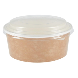 Recyclable Kraft Salad Pots | Small Takeaway Containers | 700ml / 24oz | Colpac FA373
