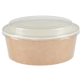 Recyclable Kraft Salad Pots | Large Food Containers | 1300ml/45oz | Colpac FA374