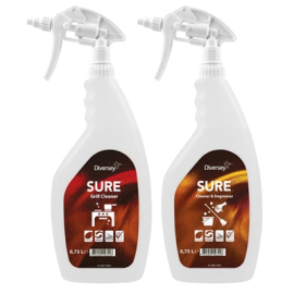 Commercial Sure Cleaner and Degreaser | Grill Cleaner | 750ml Refill Bottles 6 Pack | FA403