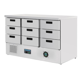 Commercial Refrigerated Counter | 9 Drawer Refrigerator | 368Ltr Capacity | Polar G-Series FA441