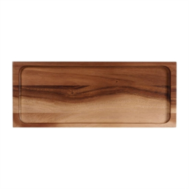 Large Serving Boards | Wooden Charcuterie Boards | 410 x 165mm (Pack of 4) | Churchill Alchemy FA673