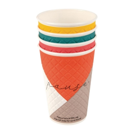 Disposable Coffee Cups | Double Wall Cups | 455ml/22oz | Huhtamaki Pause FB589
