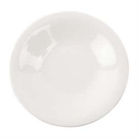 Bone China Rimmed Bowl | Fine Dining Bowl | 235mm Soft Curve | Royal Bone Ascot FB634