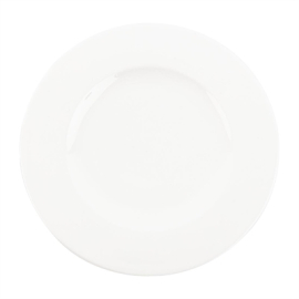 Bone China Plate | Wide Rim Flat Profile | 175mm Diameter | Royal Bone Ascot FB650