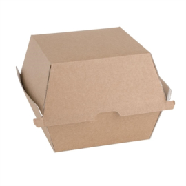 Compostable Burger Boxes Large | Kraft Food Containers | 112mm | Fiesta Green FB665