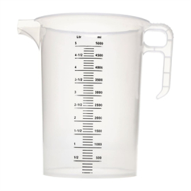 Polypropylene Measuring Jug | 5L Commercial Kitchen Measuring Cup | Heat Resistant | Pro-Measures FD329