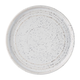 Cavolo Flat Round Plates | White Speckle Tableware | 180mm | Olympia FD902