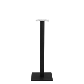 Cast Iron Square Table Base | Black Poseur Table Base | 1100mm Height | Forza ZZP01-1100-BL