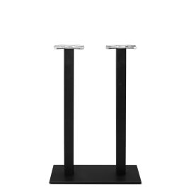 Poseur Height Table Base | Cast Iron Rectangular Table Base | Twin Design | Forza Black 1100mm