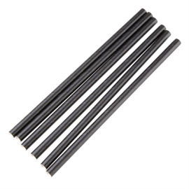 Compostable Paper Cocktail Stirrer Straws | Black Eco-Friendly Drink Stirrers | Individually Wrapped | Fiesta Green FP441