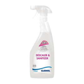 Lift Descaler and Sanitiser | Commercial Bathroom Cleaner | 750ml Pack of 6 | Cleenol FS088