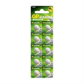 Commercial Button Cell Battery | LR44 A76 Alkaline Batteries | 10 Pack | GP FT032