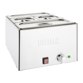 Commercial Bain Marie with Pans | Food Warmer | Stainless Steel | Buffalo FT691