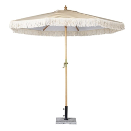 Commercial Parasol | Round Striped Outdoor Umbrella | 2.5m Diameter | Bolero FU508