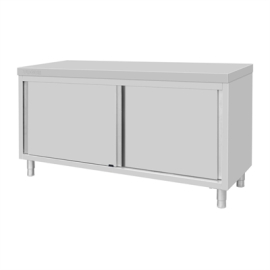 Commercial Standing Floor Cupboard | Stainless Steel Storage Cabinet | 900x1800x600mm | Vogue FU587