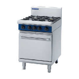 Commercial 2 Burner Oven | Gas Range with Griddle | Static Oven LPG 600mm | Blue Seal Evolution G504C/L